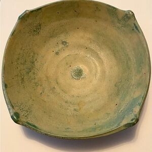 Handcrafted Small Ceramic Bowl - Green